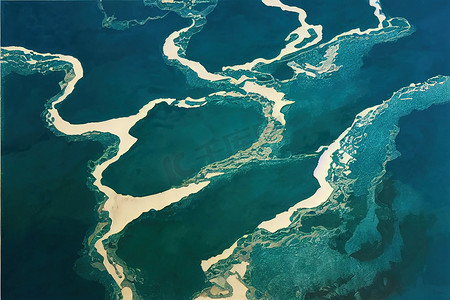 抽象海洋摄影照片_波斯蓝抽象海洋艺术。