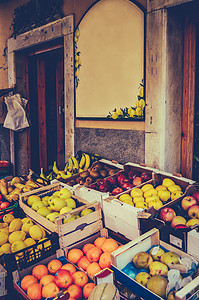 复古欧洲水果市场