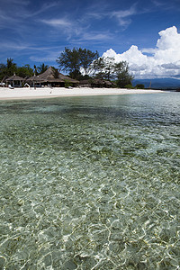 吉利贝糖摄影照片_印度尼西亚吉利艾尔岛