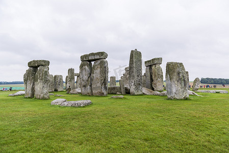 巨石阵，威尔特郡，英国-8 月 17 日： 古代考古学