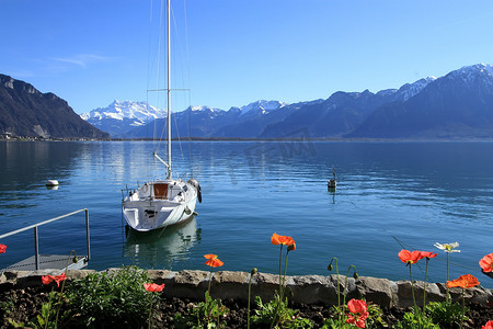 瑞士风光摄影照片_瑞士日内瓦湖风光
