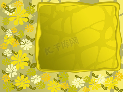 黄色花框