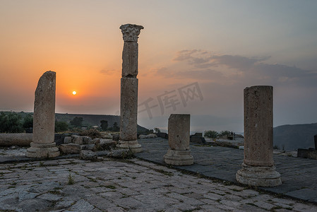 Umm Qais gadara 罗马人遗迹约旦