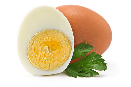 熟蛋黄摄影照片_半熟鸡蛋