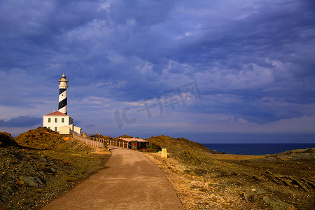 Cap de Favaritx 日落灯塔斗篷在 Mahon