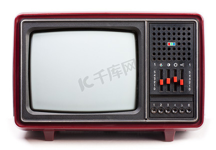 八十年代摄影照片_老式电视机