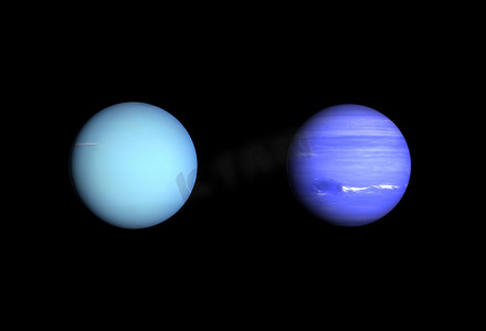 宇宙摄影照片_行星天王星和海王星