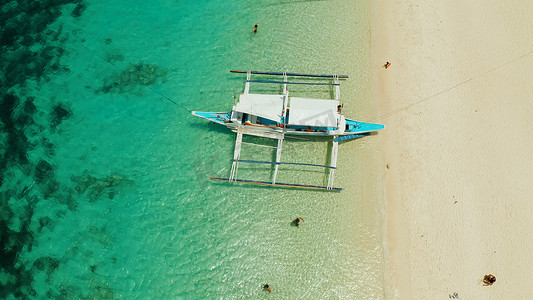 有白色沙滩的，菲律宾长滩岛海岛