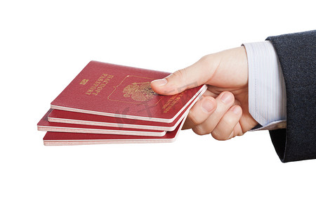 星际移民摄影照片_护照身份证件在手