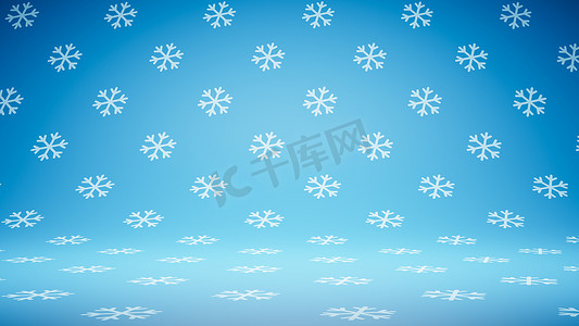 空空白蓝色雪花图案工作室背景