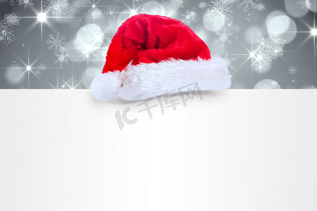 海报上圣诞老人帽子的合成图像