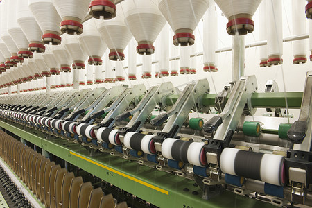 纺纱厂机械零件特写