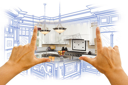 手框定制厨房设计图纸和照片组合