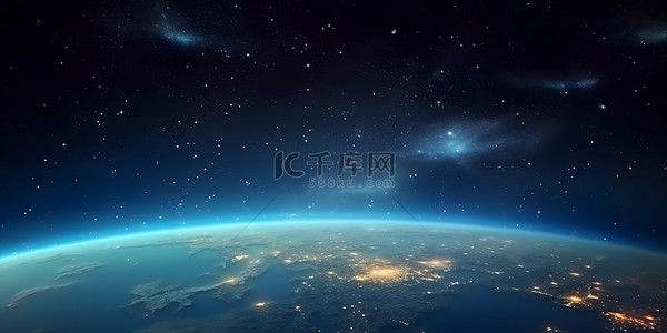 宇宙星球背景背景图片_太空拍摄星空地球背景