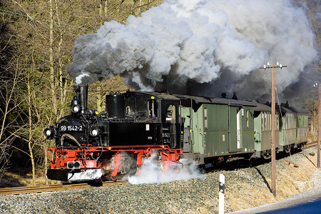 “蒸汽火车，Steinbach - J�hstadt，德国”