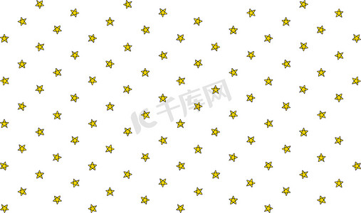 星星无缝图案卡通围巾隔离插图瓷砖背景重复壁纸