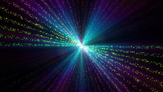 粒子激光光线彩色射线插图