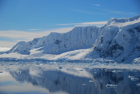 晴朗天气下的南极景观