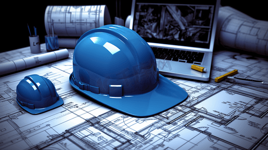 安全生产建筑施工工地工程图安全帽