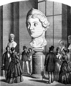 卢浮宫博物馆，雕塑，卢西拉的巨大头像，罗马皇帝
