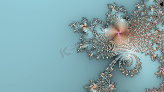 金属色摄影照片_金属色的 Mandelbrot 分形