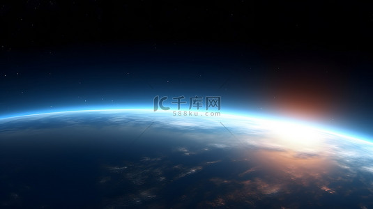 宇宙星空大气背景图片_太空拍摄地球大气背景