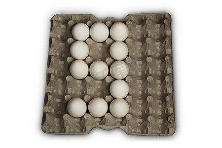 剪鸡蛋摄影照片_鸡蛋字母数字 9