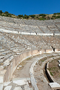 皇帝摄影照片_古城以弗所的希腊罗马圆形剧场