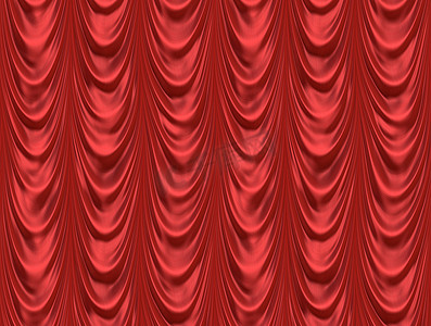 红色窗帘窗帘摄影照片_红色的窗帘