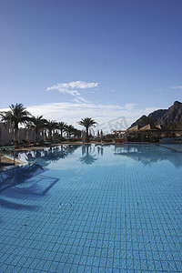 埃及达哈卜的度假村游泳池
