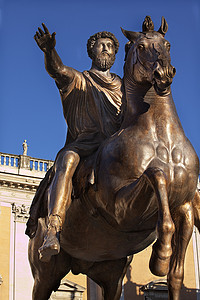 皇帝马库斯奥勒留青铜马术雕像卡比托利欧山罗马