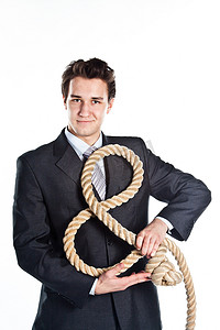 一个有绳子的人