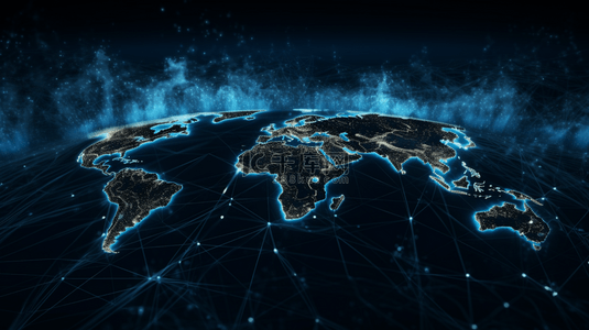 全球化互联网背景图片_科技地图全球化信息