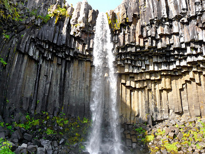 Skaftafell冰岛瀑布