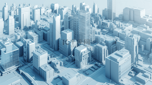立体3d模型背景图片_3D立体城市模型概念