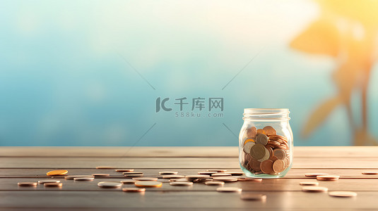 金融背景图片_银行储蓄货币金币钱堆背景