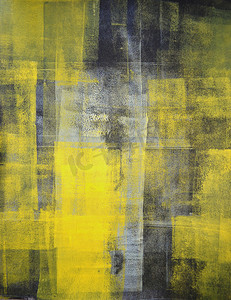 黄色页摄影照片_黑色和黄色抽象艺术绘画