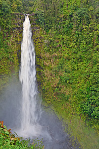 阿卡卡瀑布，大岛，夏威夷