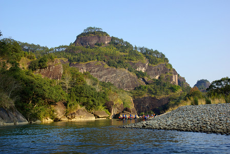 夏天小溪摄影照片_Canyon in Wuyishan Mountain, Fujian province, China