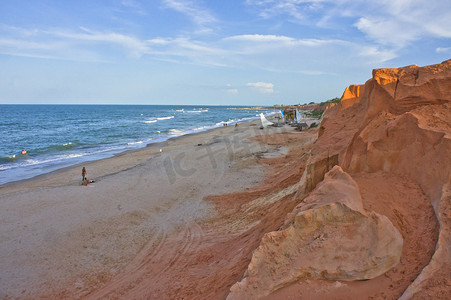 Canoa Quebrada，热带海滩景观，福塔雷萨，巴西，南美洲