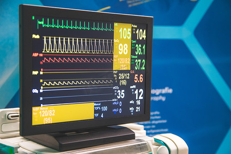 在医院、重症监护室用监护仪监测病人的病情和生命体征