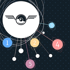 在游戏图标中玩的 pokeball，具有点和信息图表样式的背景。