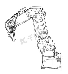 3D 轮廓机械臂。 