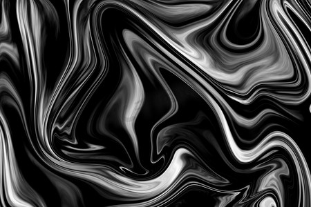 抽象液化波，大理石黑白，豪华大理石图案纹理背景。