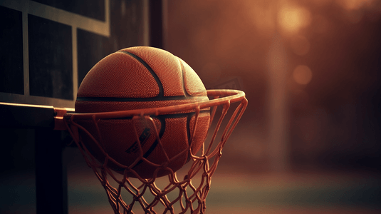 篮球社招新摄影照片_篮筐上的球篮球特写