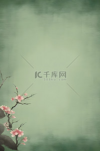 中国风水墨背景图片_国画花朵边框背景