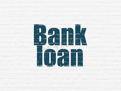 银行贷款贷款摄影照片_货币概念： 背景墙上的银行贷款