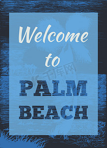 热带夏季棕榈海报
