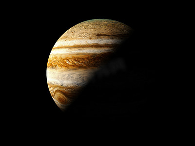 木星 - 高分辨率 3D 渲染图像呈现太阳系的行星。