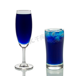 蓝色饮品